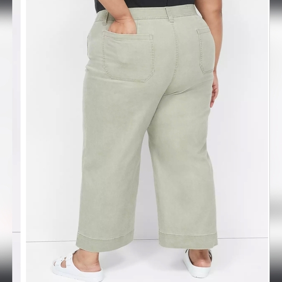 Lane Bryant NWT Casual Wide Leg Ankle Pant Fitted No Gap Waist - Size 20 - Picture 2 of 14